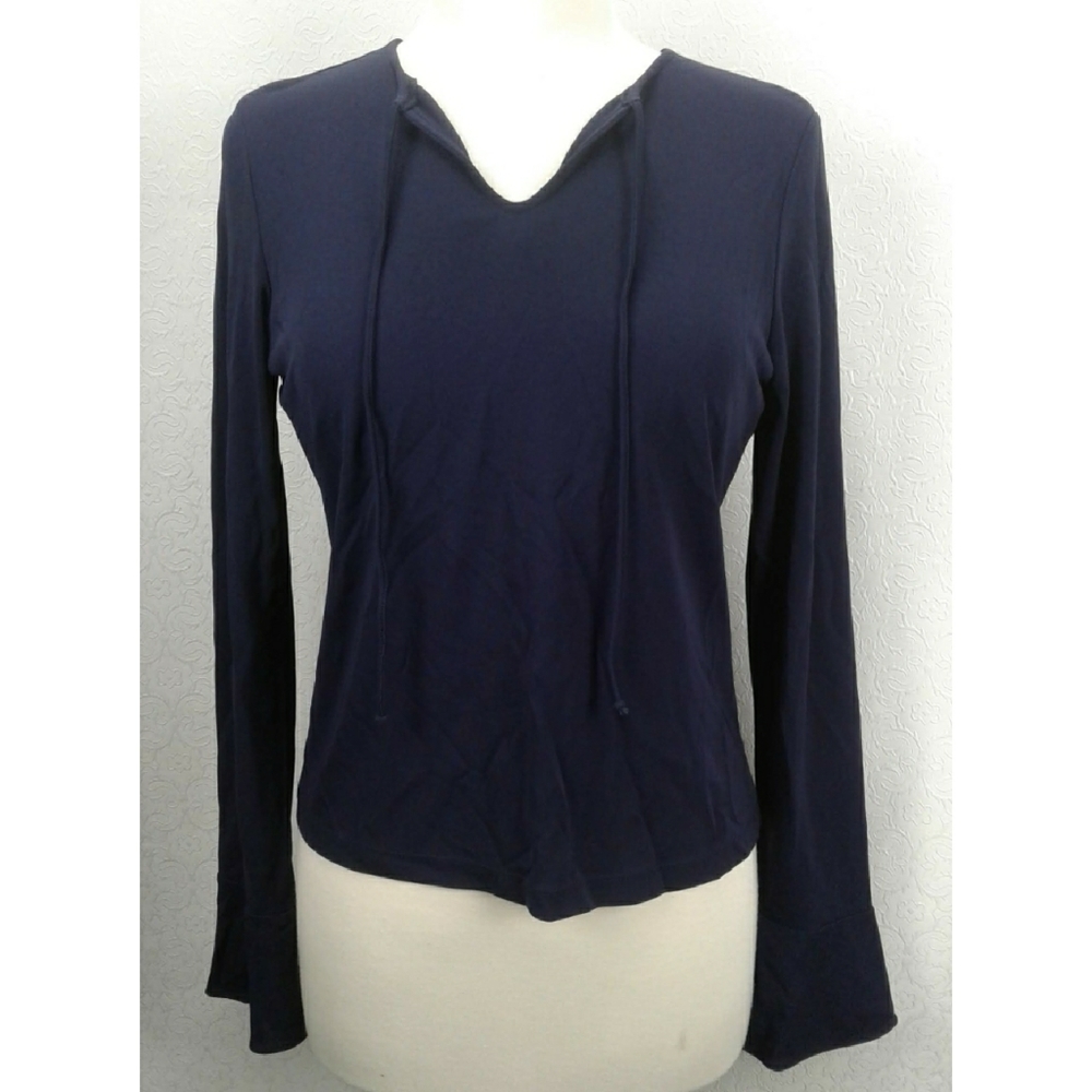 Banana Republic Navy blue long sleeve Blouse size L